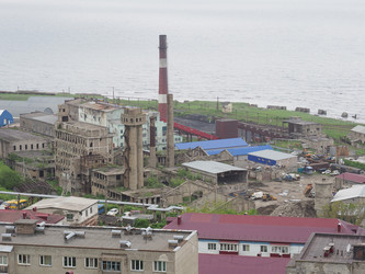Холмск. Японский бум комбинат. Сахалин. Karafuto. Sakhalin. (marka) - marka