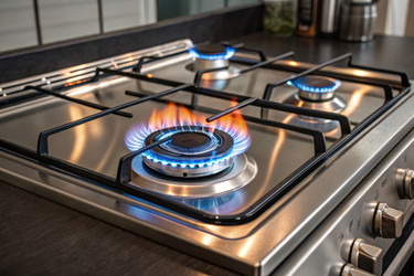 В современной кухне горелки газовой плиты загораются синим пламенем благодаря генеративному искусственному интеллекту - RomanZ