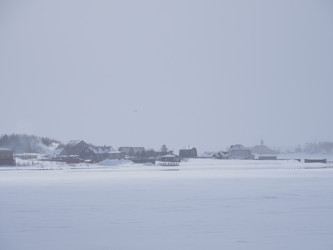 Охотское. залив Мордвинова о.Сахалин. Coast of Mordvinov gulf of Okhotsk sea, island Sakhalin, Russia (marka) - marka