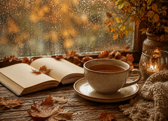 Чай с книгой у дождливого окна - Lizz