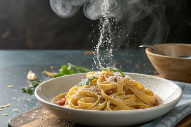 Вкусное блюдо из пасты с травами и сыром готовится с помощью генеративного ИИ - RomanZ