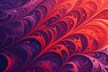 Яркий абстрактный узор с вихревыми цветами и текстурами. Генеративный ИИ - RomanZ