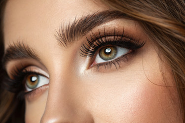 Natural Looking Laminated Eyelashes Enhance the Beauty of the Woman’s Eye in a Close-Up View With Standard Scale Generative AI - RomanZ