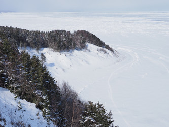 Охотское. залив Мордвинова о.Сахалин. Coast of Mordvinov gulf of Okhotsk sea, island Sakhalin, Russia (marka) - marka