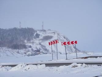 Охотское. залив Мордвинова о.Сахалин. Coast of Mordvinov gulf of Okhotsk sea, island Sakhalin, Russia (marka) - marka