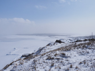 Охотское. залив Мордвинова о.Сахалин. Coast of Mordvinov gulf of Okhotsk sea, island Sakhalin, Russia (marka) - marka
