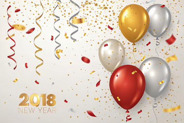 Отпразднуйте Новый 2018 год с праздничными украшениями и воздушными шарами! Генеративный ИИ - RomanZ