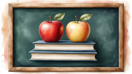 Watercolor School Chalkboard with Soft Pastel Edges – Educational Art for Classroom Decor, Teacher Gift or Back to School Poster - Kulkann75