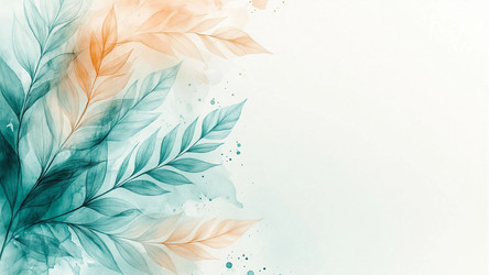 Minimalist Fall Leaf Wreath in Pastel Blue and Beige – Empty Center for Text, Quote or Logo for Thanksgiving Print or Stationery - Kulkann75