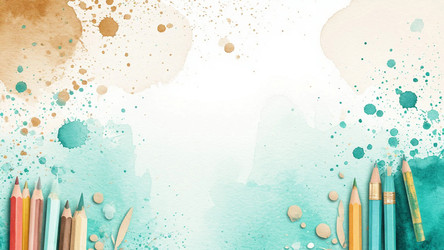 Pastel Blue and Beige Back to School Poster with Watercolor Stains – Soft Educational Art for Classroom or Flyer - Kulkann75