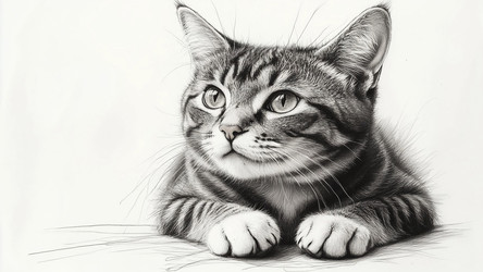 Close Up Pencil Sketch of British Shorthair Cat – Soft Hand Drawn Pet Portrait for Animal Lovers Poster or Print - Kulkann75