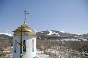 Храм Пресвятой Богородицы. Южно-Сахалинск. Сахалин. Sakhalin. (marka) - marka