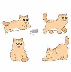 Милые мультяшные Кошки и Коты в разных позах - DanaTrubinsh