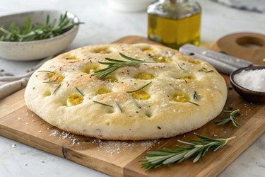 Вкуснейшая фокачча, посыпанная розмарином и подаваемая с оливковым маслом - RomanZ
