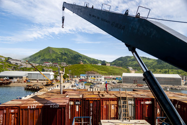 Малокурильское, порт, остров Шикотан, Южные Курилы, Россия. Сахалин. Sakhalin. (marka) - marka