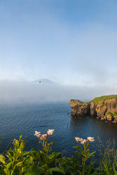 Бухта с видом на вулкан Богдан Хмельницкий. Итуруп. A bay with a view of the volcano Bogdan Khmelnitsky. Iturup. (marka) - marka