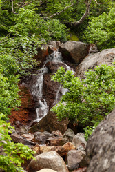 Ручей на склоне вулкана Баранского. остров Итуруп. A stream on the slope of the Baransky volcano. Iturup Island. Сахалин. Sakhalin. (marka) - marka