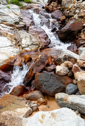 Ручей на склоне вулкана Баранского. остров Итуруп. A stream on the slope of the Baransky volcano. Iturup Island. Сахалин. Sakhalin. (marka) - marka