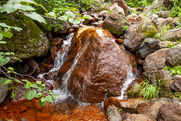 Ручей на склоне вулкана Баранского. остров Итуруп. A stream on the slope of the Baransky volcano. Iturup Island. Сахалин. Sakhalin. (marka) - marka