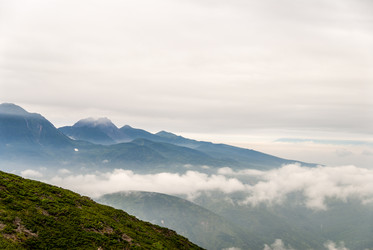 Вид с вулкана Баранского. остров Итуруп. View from Baransky volcano. Iturup Island. (Сахалин. Sakhalin. (marka) - marka