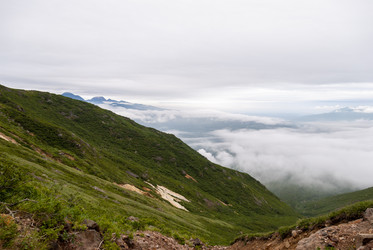 Вид с вулкана Баранского. остров Итуруп. View from Baransky volcano. Iturup Island. (Сахалин. Sakhalin. (marka) - marka