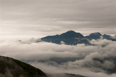 Вид с вулкана Баранского. остров Итуруп. View from Baransky volcano. Iturup Island. (Сахалин. Sakhalin. (marka) - marka