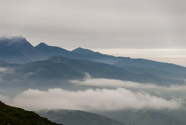 Вид с вулкана Баранского. остров Итуруп. View from Baransky volcano. Iturup Island. (Сахалин. Sakhalin. (marka) - marka