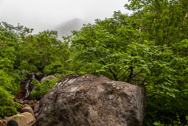 Ручей на склоне вулкана Баранского. остров Итуруп. A stream on the slope of the Baransky volcano. Iturup Island. Сахалин. Sakhalin. (marka) - marka
