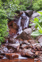 Ручей на склоне вулкана Баранского. остров Итуруп. A stream on the slope of the Baransky volcano. Iturup Island. Сахалин. Sakhalin. (marka) - marka