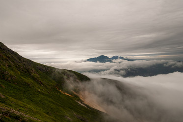 Вид с вулкана Баранского. остров Итуруп. View from Baransky volcano. Iturup Island. (Сахалин. Sakhalin. (marka) - marka