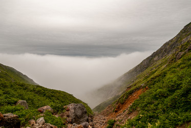 Вид с вулкана Баранского. остров Итуруп. View from Baransky volcano. Iturup Island. (Сахалин. Sakhalin. (marka) - marka