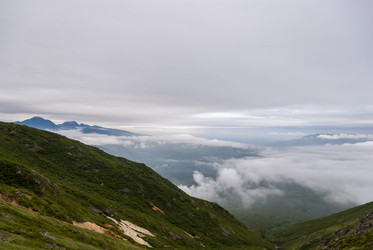 Вид с вулкана Баранского. остров Итуруп. View from Baransky volcano. Iturup Island. (Сахалин. Sakhalin. (marka) - marka