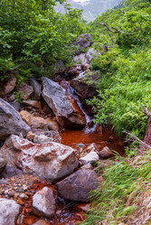 Ручей на склоне вулкана Баранского. остров Итуруп. A stream on the slope of the Baransky volcano. Iturup Island. Сахалин. Sakhalin. (marka) - marka