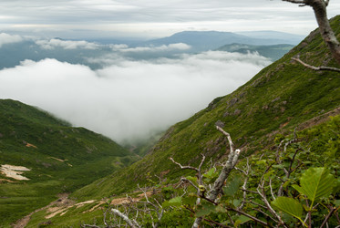 Вид с вулкана Баранского. остров Итуруп. View from Baransky volcano. Iturup Island. (Сахалин. Sakhalin. (marka) - marka