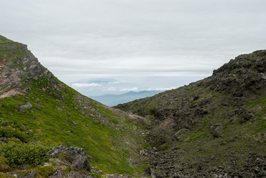 Вид с вулкана Баранского. остров Итуруп. View from Baransky volcano. Iturup Island. (Сахалин. Sakhalin. (marka) - marka