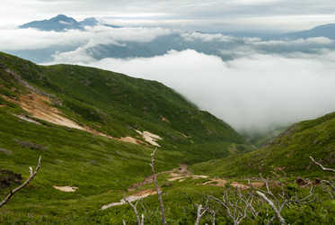 Вид с вулкана Баранского. остров Итуруп. View from Baransky volcano. Iturup Island. (Сахалин. Sakhalin. (marka) - marka