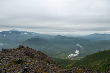 Вид с вулкана Баранского. остров Итуруп. View from Baransky volcano. Iturup Island. (Сахалин. Sakhalin. (marka) - marka