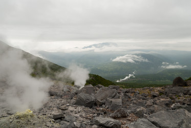 Вид с вулкана Баранского. остров Итуруп. View from Baransky volcano. Iturup Island. (Сахалин. Sakhalin. (marka) - marka