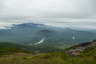 Вид с вулкана Баранского. остров Итуруп. View from Baransky volcano. Iturup Island. (Сахалин. Sakhalin. (marka) - marka