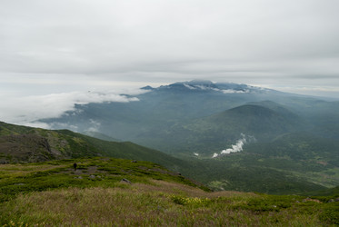 Вид с вулкана Баранского. остров Итуруп. View from Baransky volcano. Iturup Island. (Сахалин. Sakhalin. (marka) - marka
