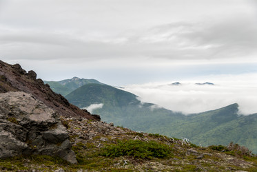 Вид с вулкана Баранского. остров Итуруп. View from Baransky volcano. Iturup Island. (Сахалин. Sakhalin. (marka) - marka