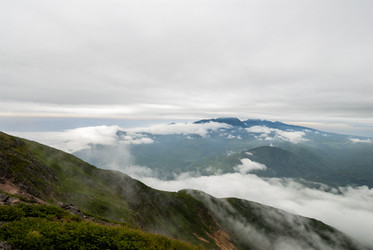 Вид с вулкана Баранского. остров Итуруп. View from Baransky volcano. Iturup Island. (Сахалин. Sakhalin. (marka) - marka