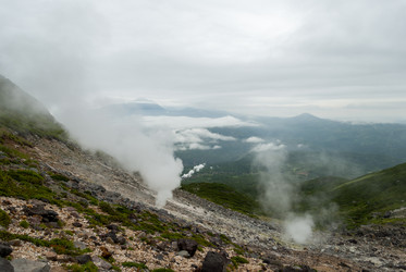 Вид с вулкана Баранского. остров Итуруп. View from Baransky volcano. Iturup Island. (Сахалин. Sakhalin. (marka) - marka