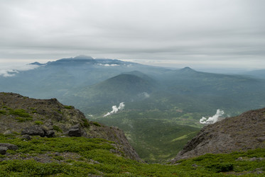 Вид с вулкана Баранского. остров Итуруп. View from Baransky volcano. Iturup Island. (Сахалин. Sakhalin. (marka) - marka