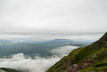 Вид с вулкана Баранского. остров Итуруп. View from Baransky volcano. Iturup Island. (Сахалин. Sakhalin. (marka) - marka