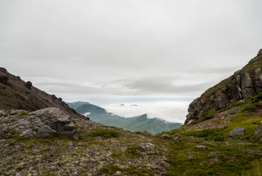Вид с вулкана Баранского. остров Итуруп. View from Baransky volcano. Iturup Island. (Сахалин. Sakhalin. (marka) - marka