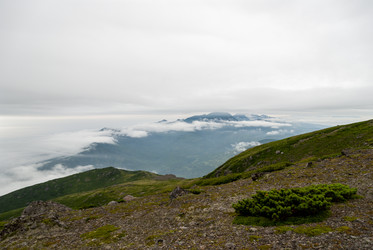 Вид с вулкана Баранского. остров Итуруп. View from Baransky volcano. Iturup Island. (Сахалин. Sakhalin. (marka) - marka