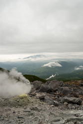 Вершина вулкана Баранского. остров Итуруп. View from Baransky volcano. Iturup Island. (Сахалин. Sakhalin. (marka) - marka