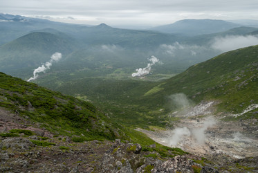 Вид с вулкана Баранского. остров Итуруп. View from Baransky volcano. Iturup Island. (Сахалин. Sakhalin. (marka) - marka