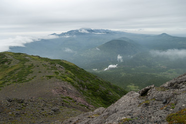 Вид с вулкана Баранского. остров Итуруп. View from Baransky volcano. Iturup Island. (Сахалин. Sakhalin. (marka) - marka